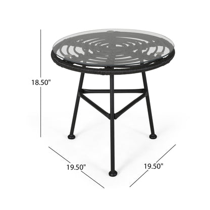 Set da esterno Acuna da 3 pezzi in vimini con cuscini di Christopher Knight Home