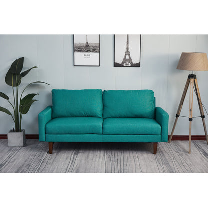 Divano Adelaide da 70'' con braccioli quadrati in lino