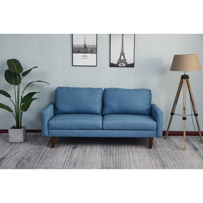 Divano Adelaide da 70'' con braccioli quadrati in lino