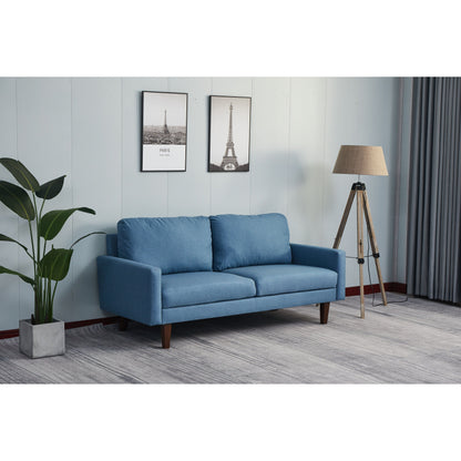 Divano Adelaide da 70'' con braccioli quadrati in lino