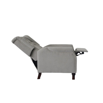 Poltrona reclinabile regolabile in pelle PU con schienale a spinta, cuscino morbido e design ergonomico