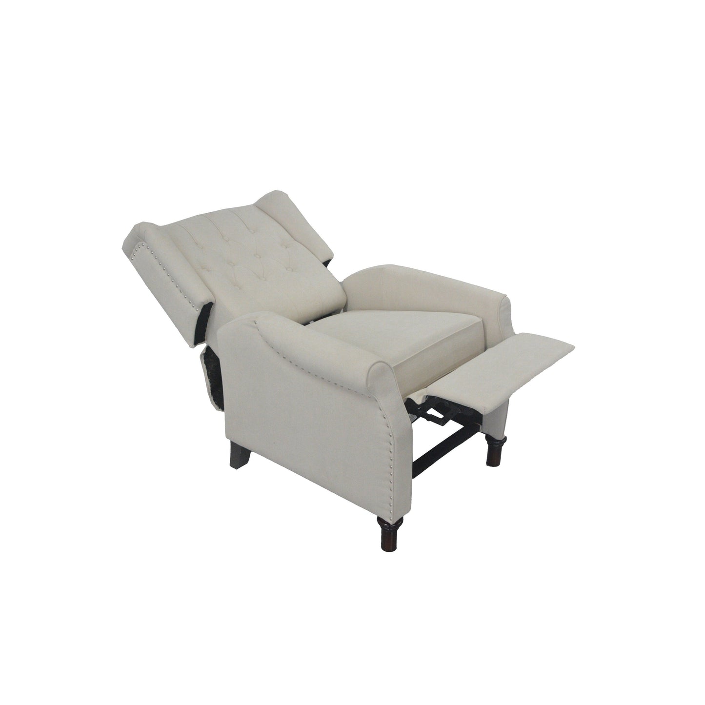 Poltrona reclinabile regolabile in pelle PU con schienale a spinta, cuscino morbido e design ergonomico