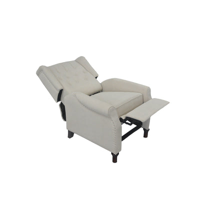 Poltrona reclinabile regolabile in pelle PU con schienale a spinta, cuscino morbido e design ergonomico