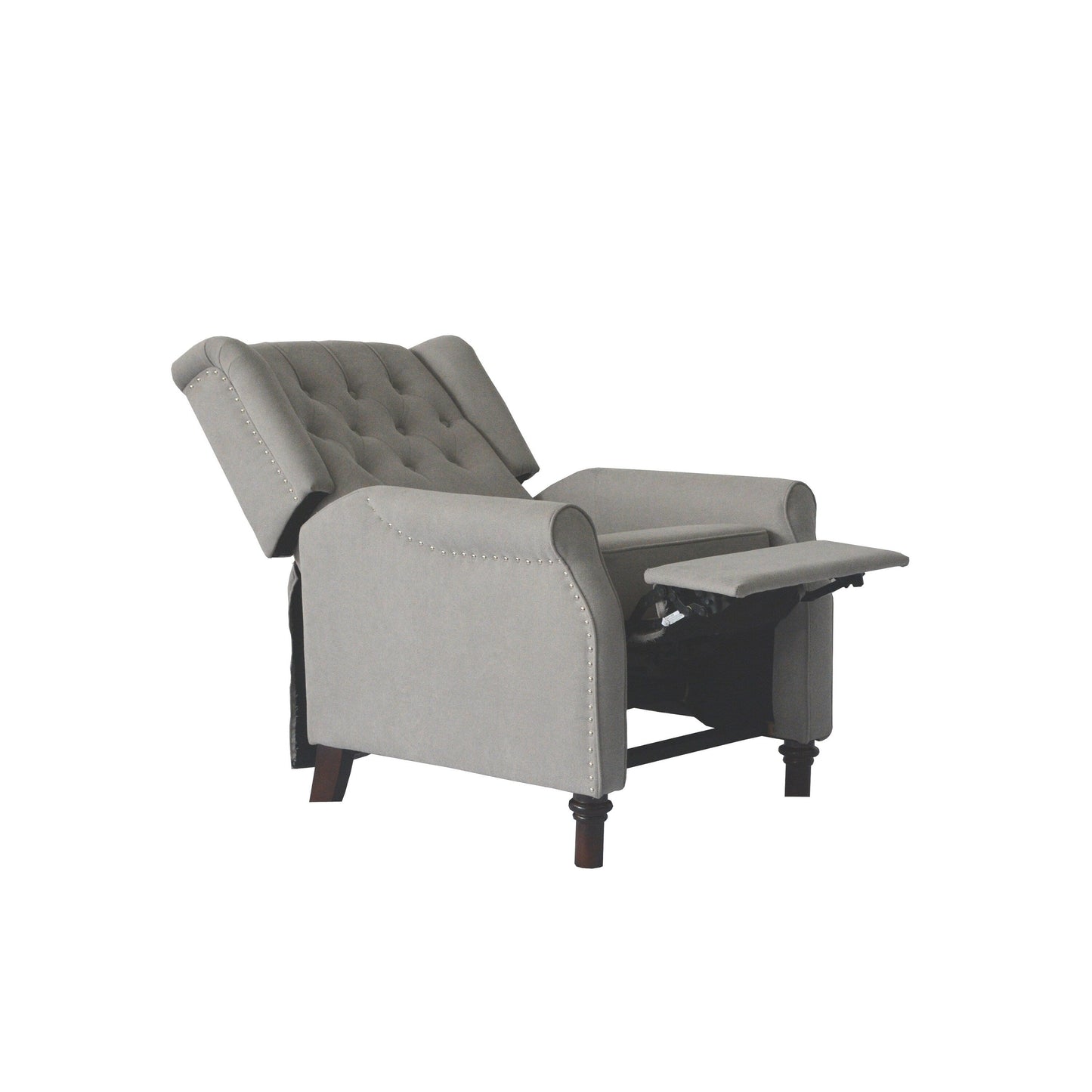Poltrona reclinabile regolabile in pelle PU con schienale a spinta, cuscino morbido e design ergonomico