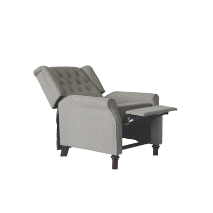 Poltrona reclinabile regolabile in pelle PU con schienale a spinta, cuscino morbido e design ergonomico