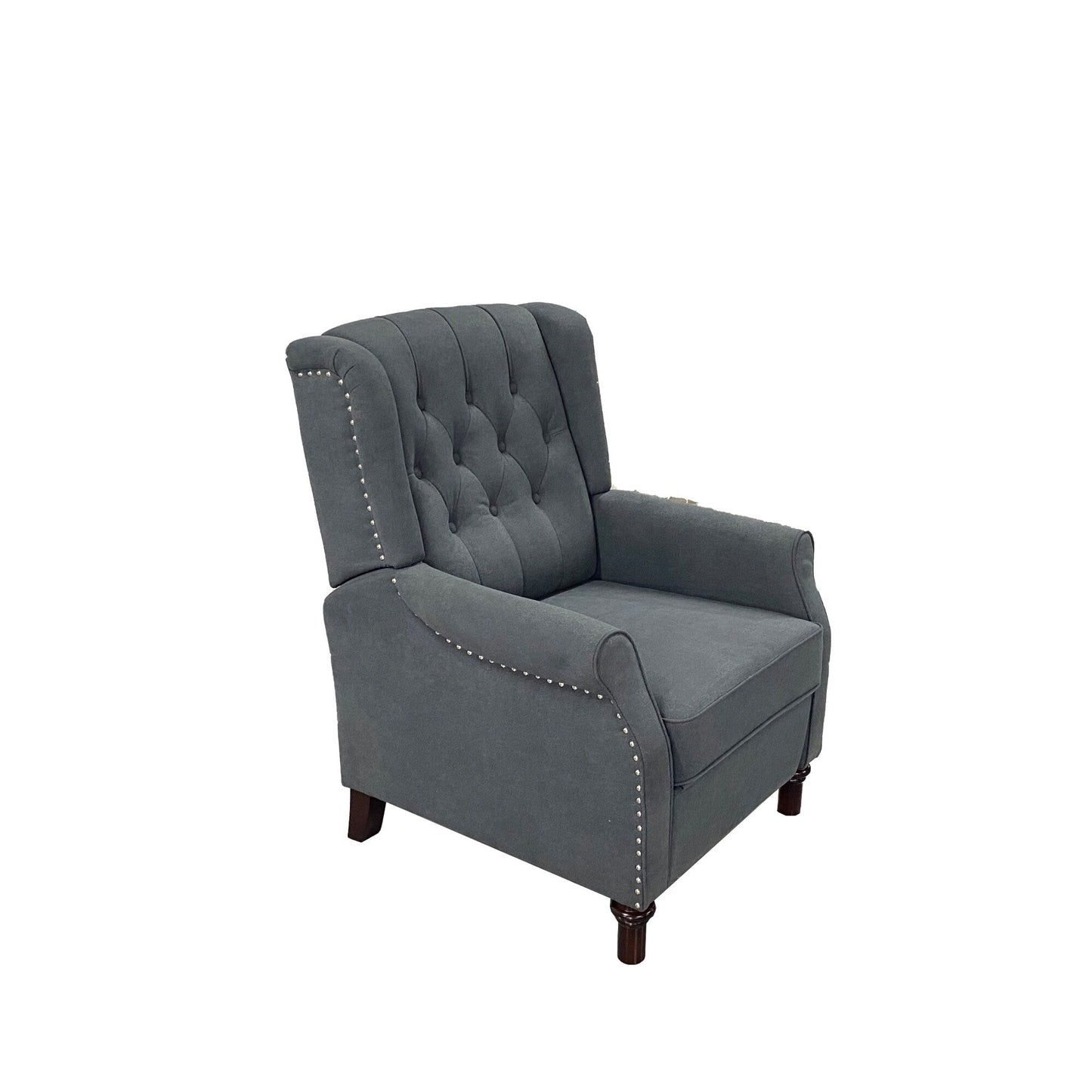 Poltrona reclinabile regolabile in pelle PU con schienale a spinta, cuscino morbido e design ergonomico