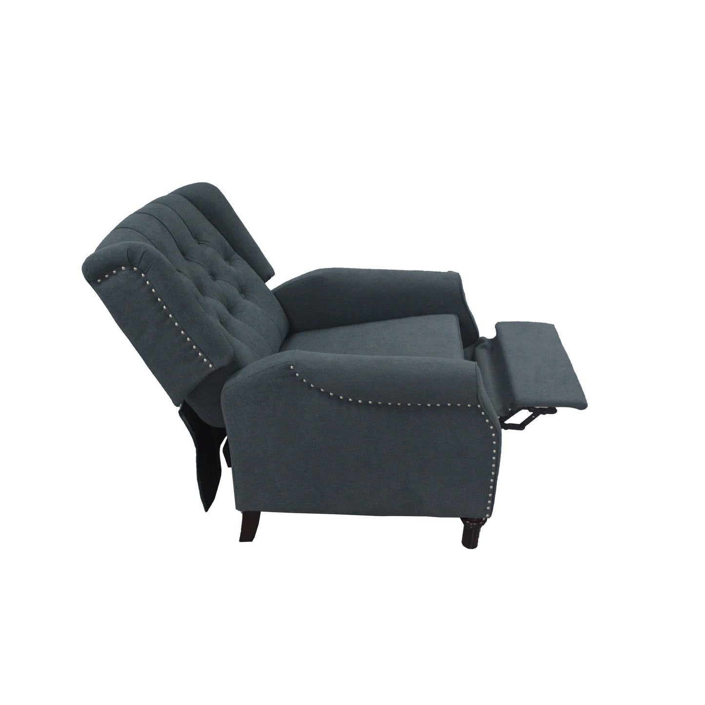 Poltrona reclinabile regolabile in pelle PU con schienale a spinta, cuscino morbido e design ergonomico