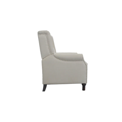 Poltrona reclinabile regolabile in pelle PU con schienale a spinta, cuscino morbido e design ergonomico