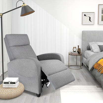 Poltrona reclinabile regolabile con 8 modalità di massaggio e supporto lombare per il relax e l'uso in home theater