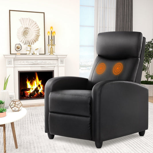 Poltrona reclinabile regolabile con 8 modalità di massaggio e supporto lombare per il relax e l'uso in home theater