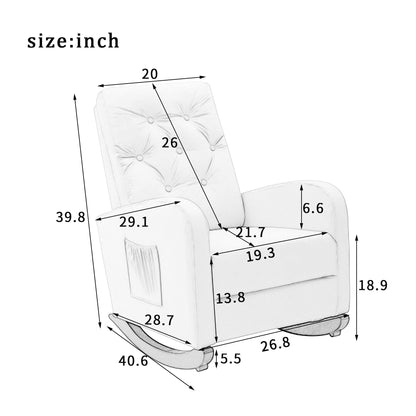 Poltrona reclinabile regolabile per balcone e tatami, design con schienale alto, gambe in legno massello, tasche laterali