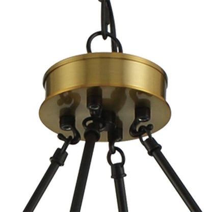 Lampadario a ruota di carro Acroma Farmhouse da 12 luci, 40 pollici, con UL - 40'' P x 138'' H