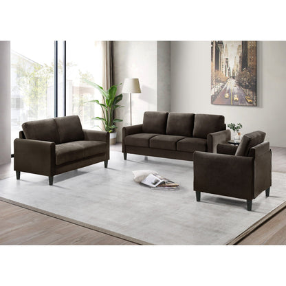 Set da soggiorno con braccioli in velluto Clayfell Airell