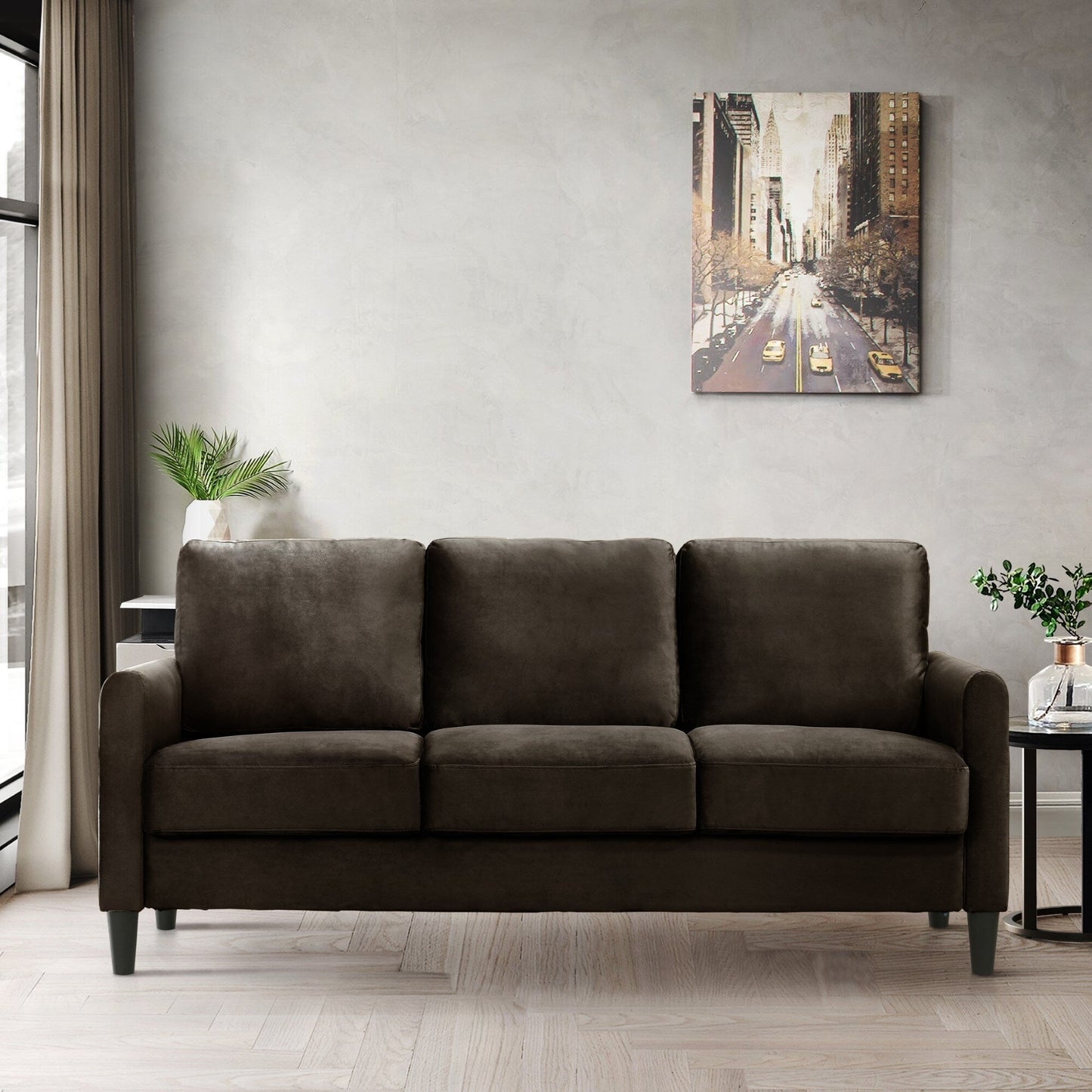 Set da soggiorno con braccioli in velluto Clayfell Airell