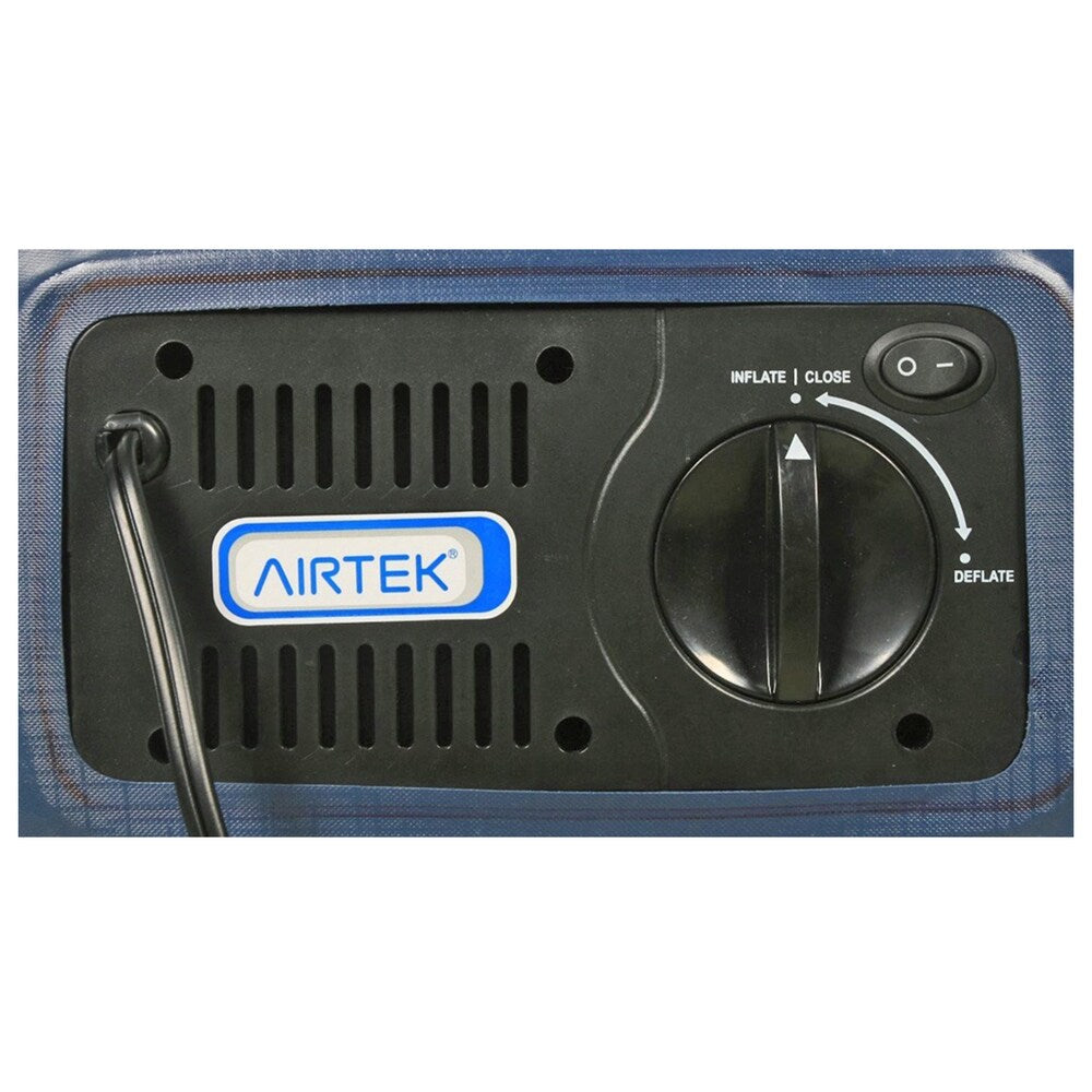 Materasso ad aria Airtek full-size con parte superiore floccata, topper in memory foam da 1 pollice e lenzuolo con gonna