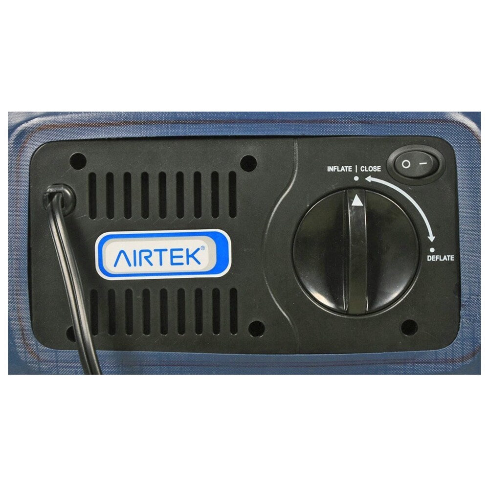 Materasso ad aria Airtek Twin-size con parte superiore floccata, topper in memory foam da 1 pollice e lenzuolo