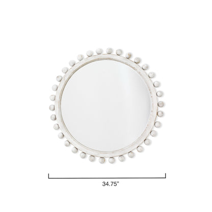 Specchio rotondo in legno Alden Décor Orion, naturale