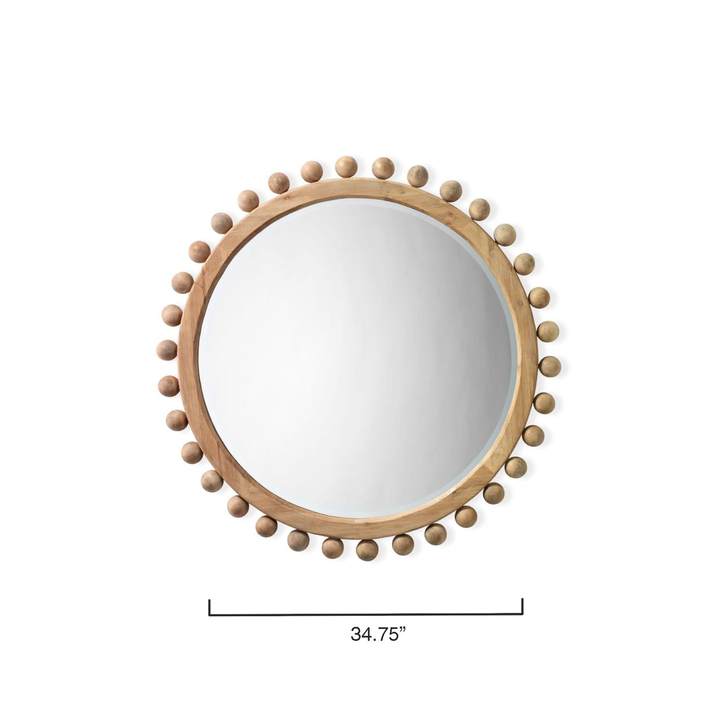 Specchio rotondo in legno Alden Décor Orion, naturale