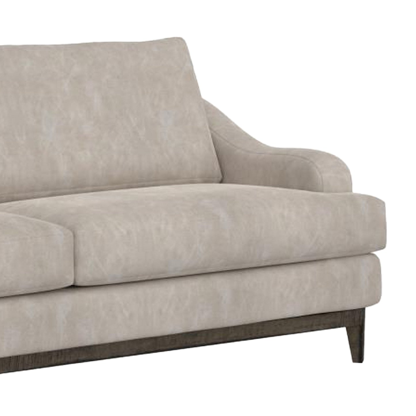 Divano Alfi, 85 pollici, 2 cuscini decorativi, similpelle grigio ostrica moderno