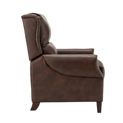 Poltrona reclinabile manuale Alicia 32.68 Wide in vera pelle