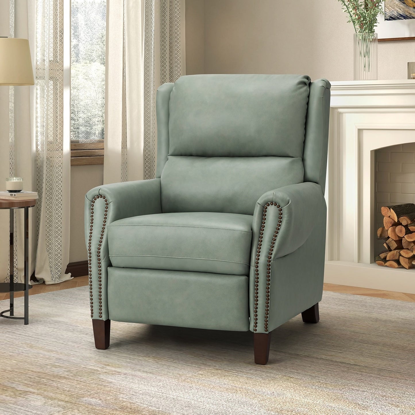 Poltrona reclinabile manuale Alicia 32.68 Wide in vera pelle