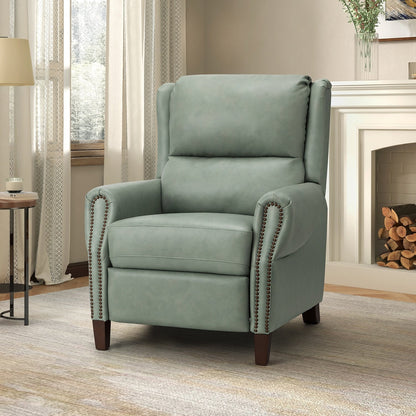 Poltrona reclinabile manuale Alicia 32.68 Wide in vera pelle