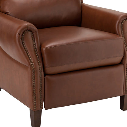 Poltrona reclinabile manuale Alicia 32.68 Wide in vera pelle
