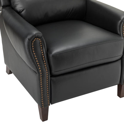 Poltrona reclinabile manuale Alicia 32.68 Wide in vera pelle
