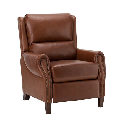 Poltrona reclinabile manuale Alicia 32.68 Wide in vera pelle