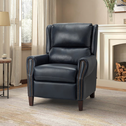 Poltrona reclinabile manuale Alicia 32.68 Wide in vera pelle