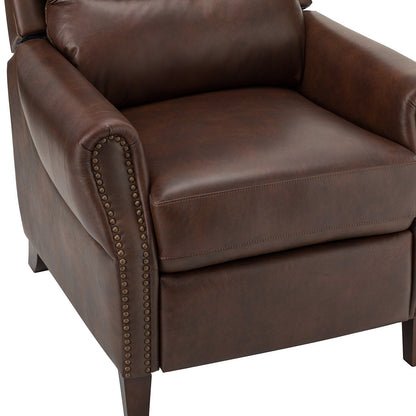 Poltrona reclinabile manuale Alicia 32.68 Wide in vera pelle