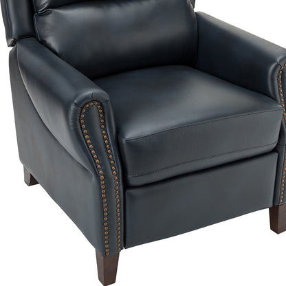Poltrona reclinabile manuale Alicia 32.68 Wide in vera pelle