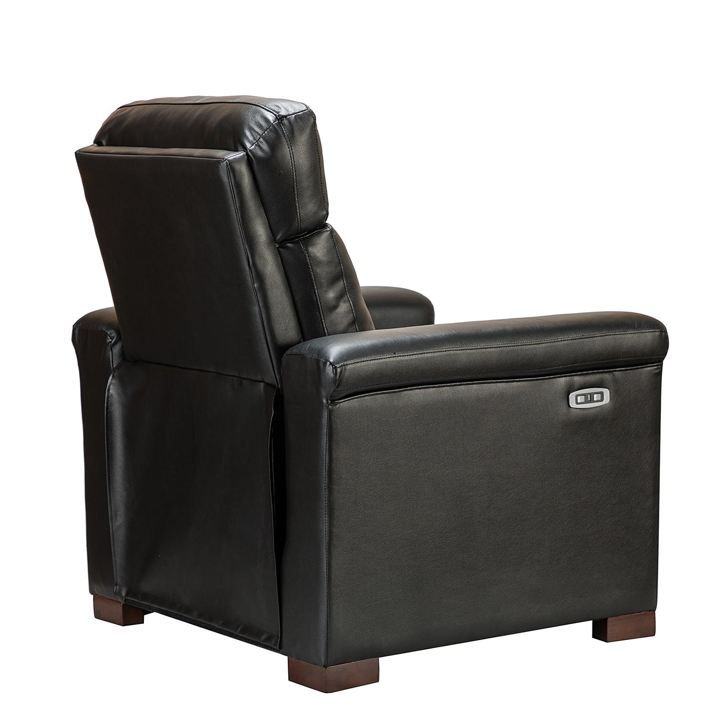 Poltrona reclinabile elettrica classica contemporanea Alicia da 34,65 pollici in vera pelle con porta USB