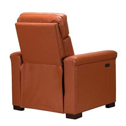 Poltrona reclinabile elettrica classica contemporanea Alicia da 34,65 pollici in vera pelle con porta USB