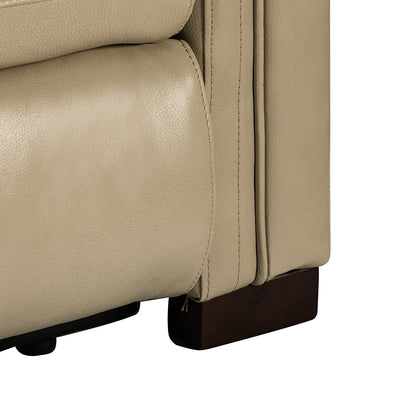 Poltrona reclinabile elettrica classica contemporanea Alicia da 34,65 pollici in vera pelle con porta USB