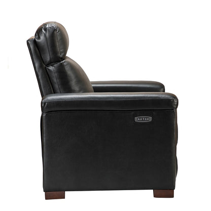 Poltrona reclinabile elettrica classica contemporanea Alicia da 34,65 pollici in vera pelle con porta USB