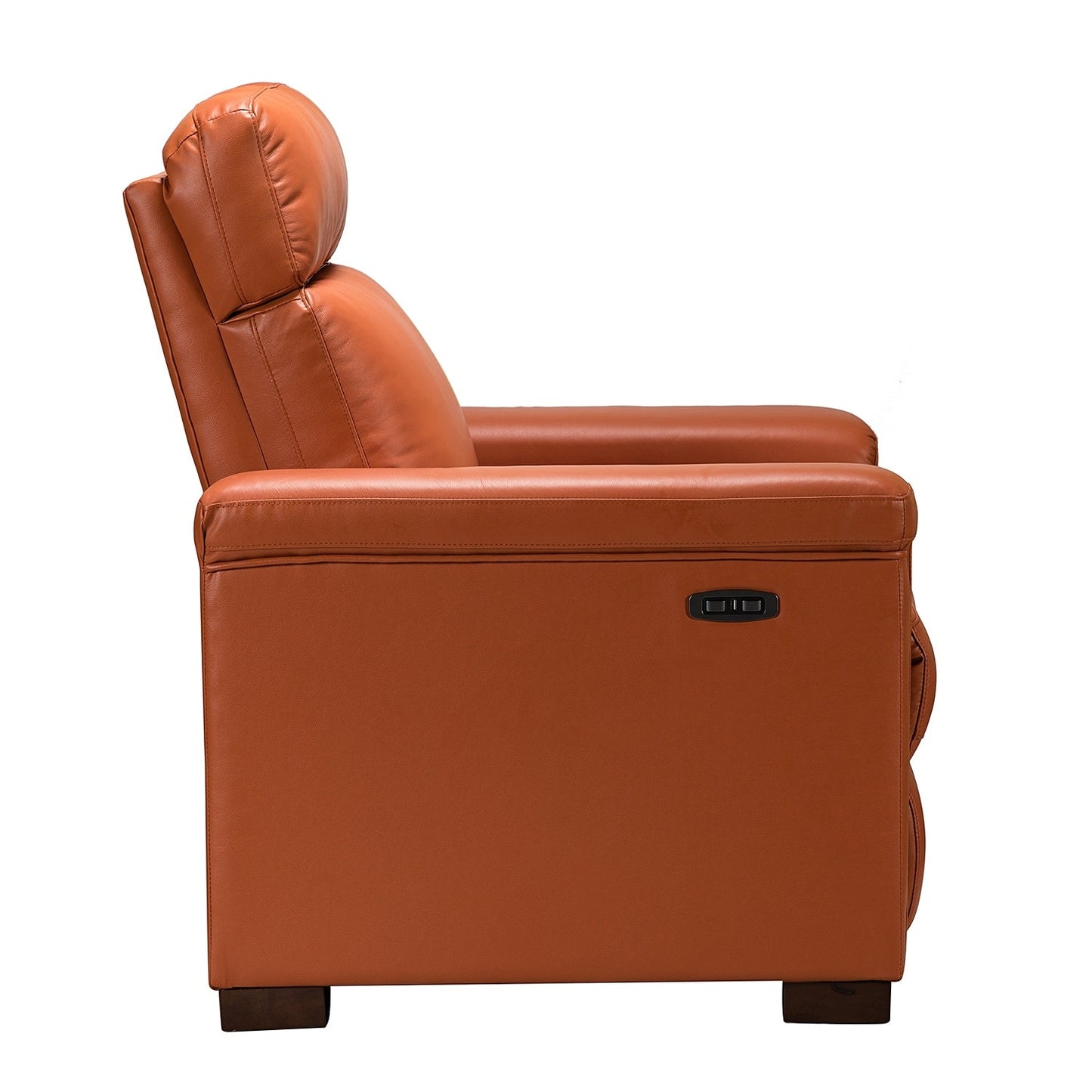 Poltrona reclinabile elettrica classica contemporanea Alicia da 34,65 pollici in vera pelle con porta USB