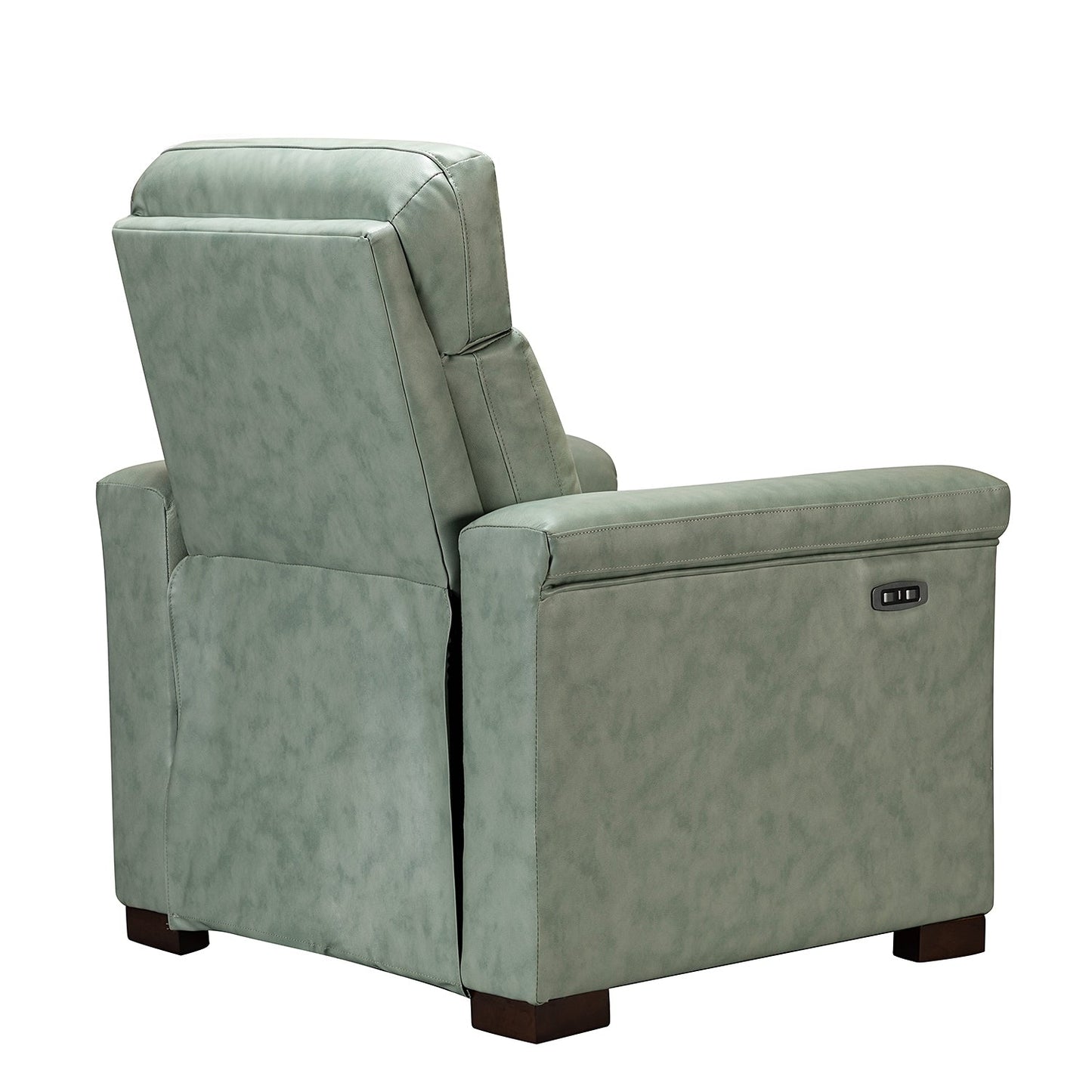 Poltrona reclinabile elettrica classica contemporanea Alicia da 34,65 pollici in vera pelle con porta USB