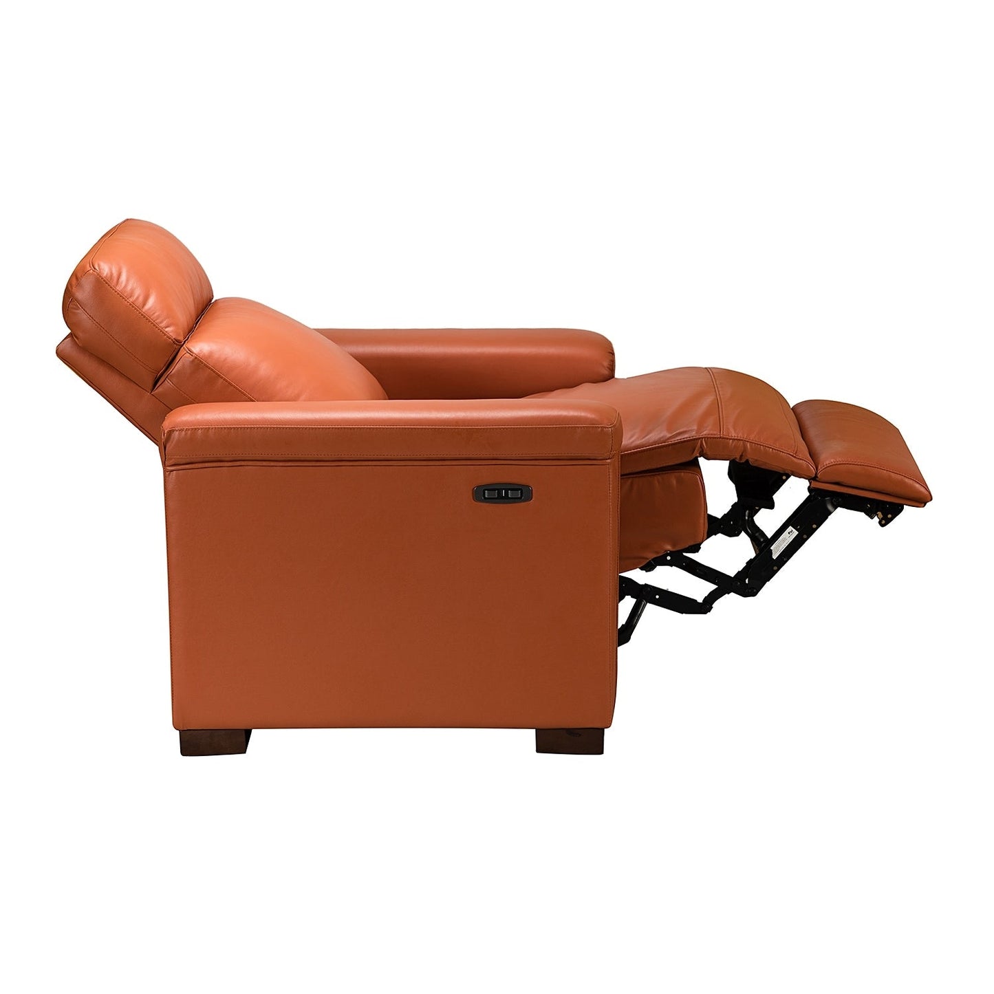 Poltrona reclinabile elettrica classica contemporanea Alicia da 34,65 pollici in vera pelle con porta USB