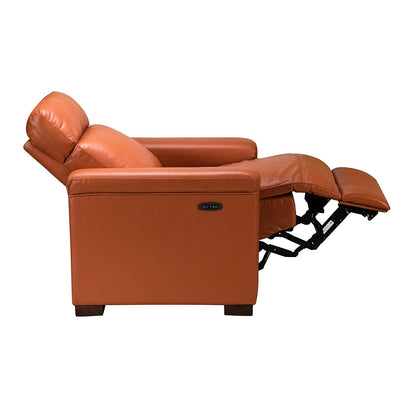 Poltrona reclinabile elettrica classica contemporanea Alicia da 34,65 pollici in vera pelle con porta USB