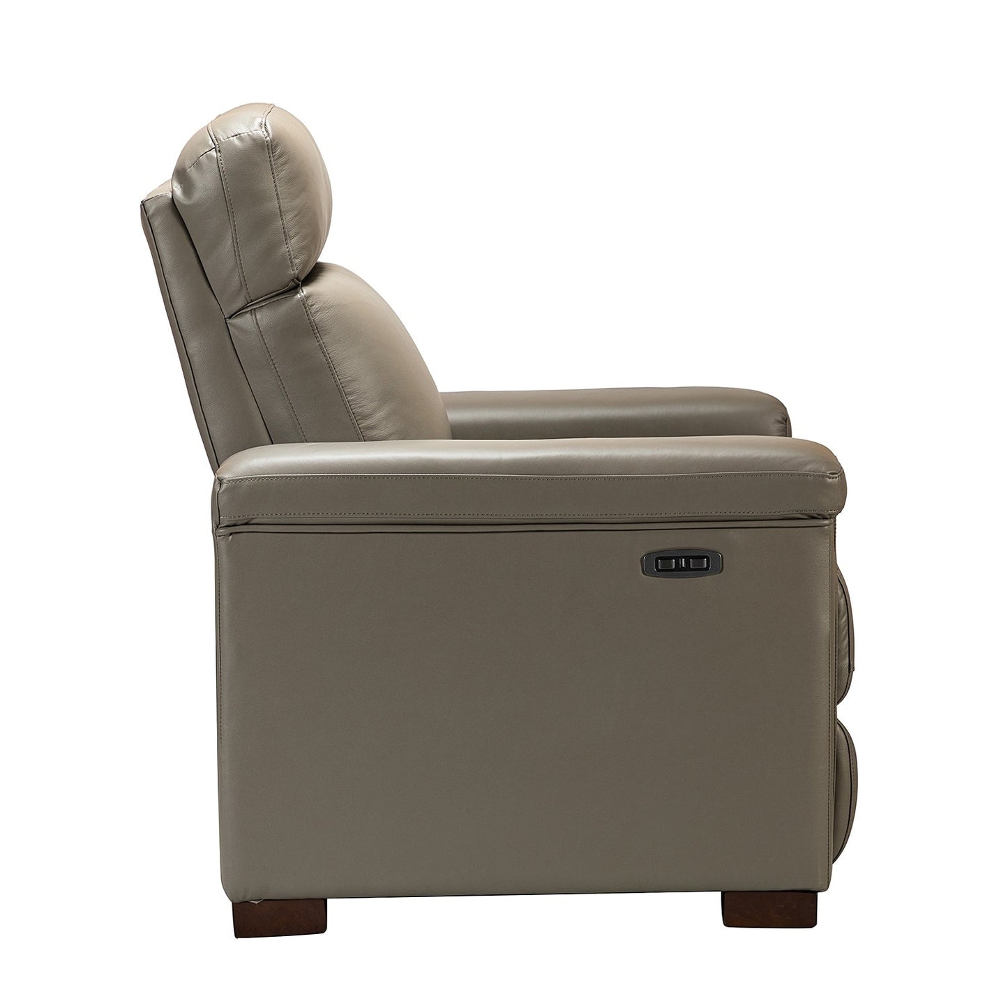 Poltrona reclinabile elettrica classica contemporanea Alicia da 34,65 pollici in vera pelle con porta USB