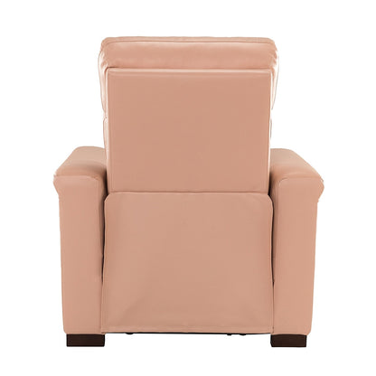 Poltrona reclinabile elettrica classica contemporanea Alicia da 34,65 pollici in vera pelle con porta USB