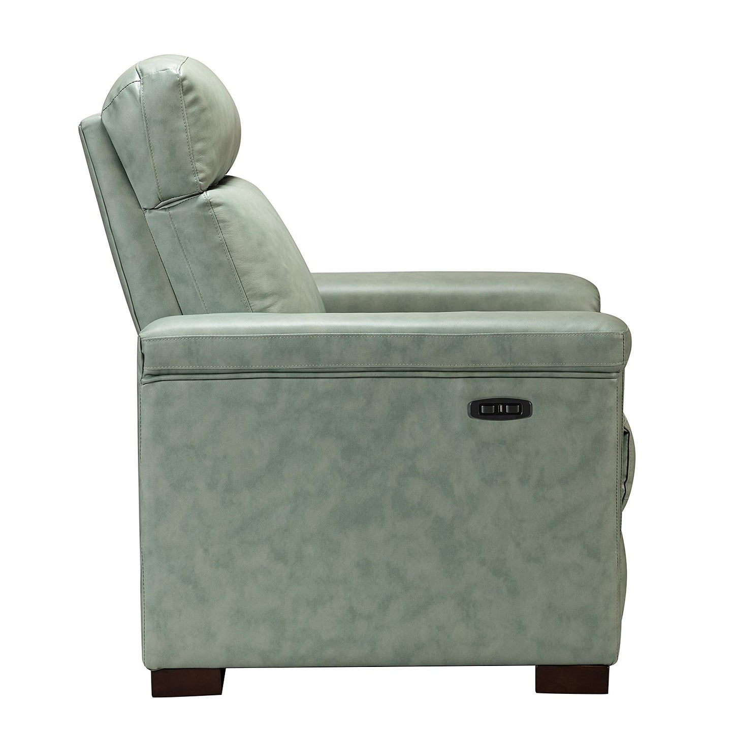 Poltrona reclinabile elettrica classica contemporanea Alicia da 34,65 pollici in vera pelle con porta USB