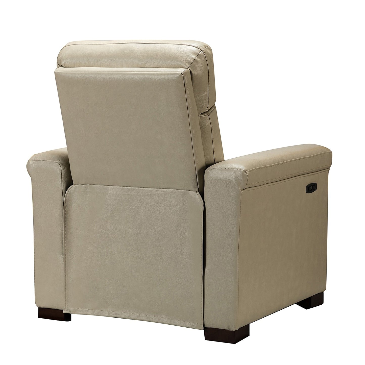Poltrona reclinabile elettrica classica contemporanea Alicia da 34,65 pollici in vera pelle con porta USB