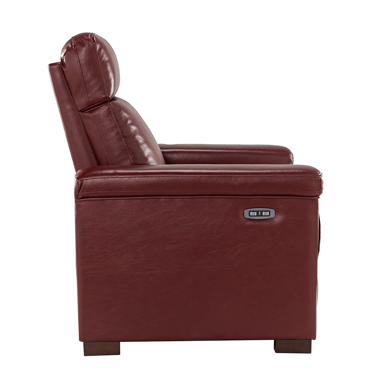 Poltrona reclinabile elettrica classica contemporanea Alicia da 34,65 pollici in vera pelle con porta USB