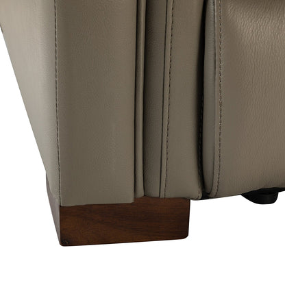 Poltrona reclinabile elettrica classica contemporanea Alicia da 34,65 pollici in vera pelle con porta USB
