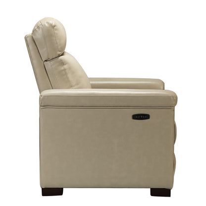 Poltrona reclinabile elettrica classica contemporanea Alicia da 34,65 pollici in vera pelle con porta USB