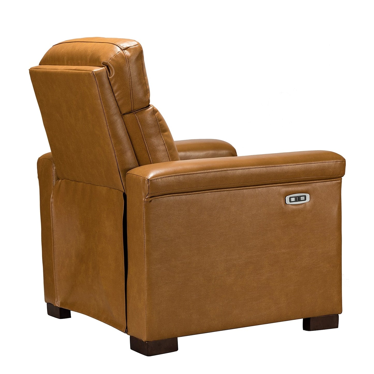 Poltrona reclinabile elettrica classica contemporanea Alicia da 34,65 pollici in vera pelle con porta USB (set da 2)