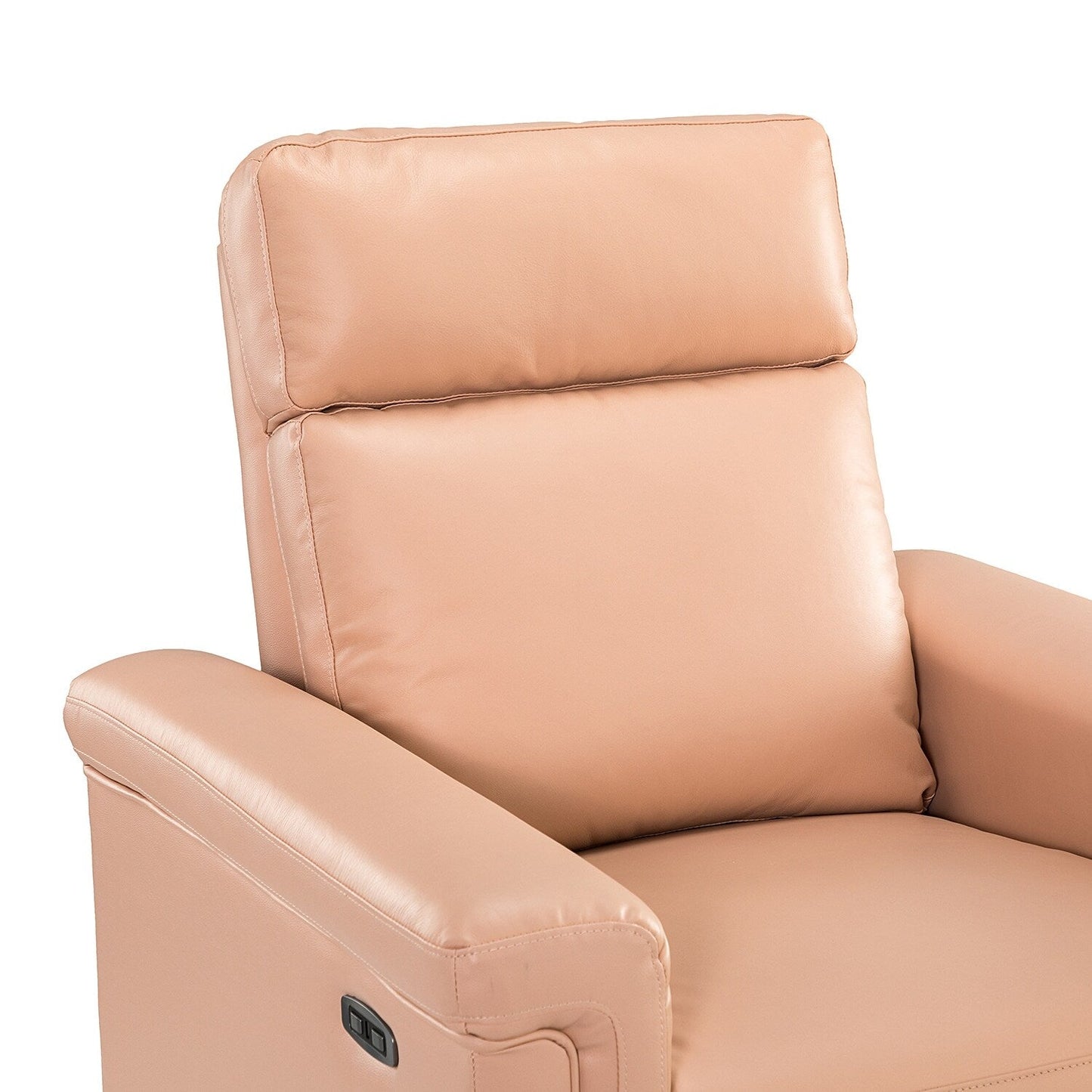 Poltrona reclinabile elettrica classica contemporanea Alicia da 34,65 pollici in vera pelle con porta USB (set da 2)