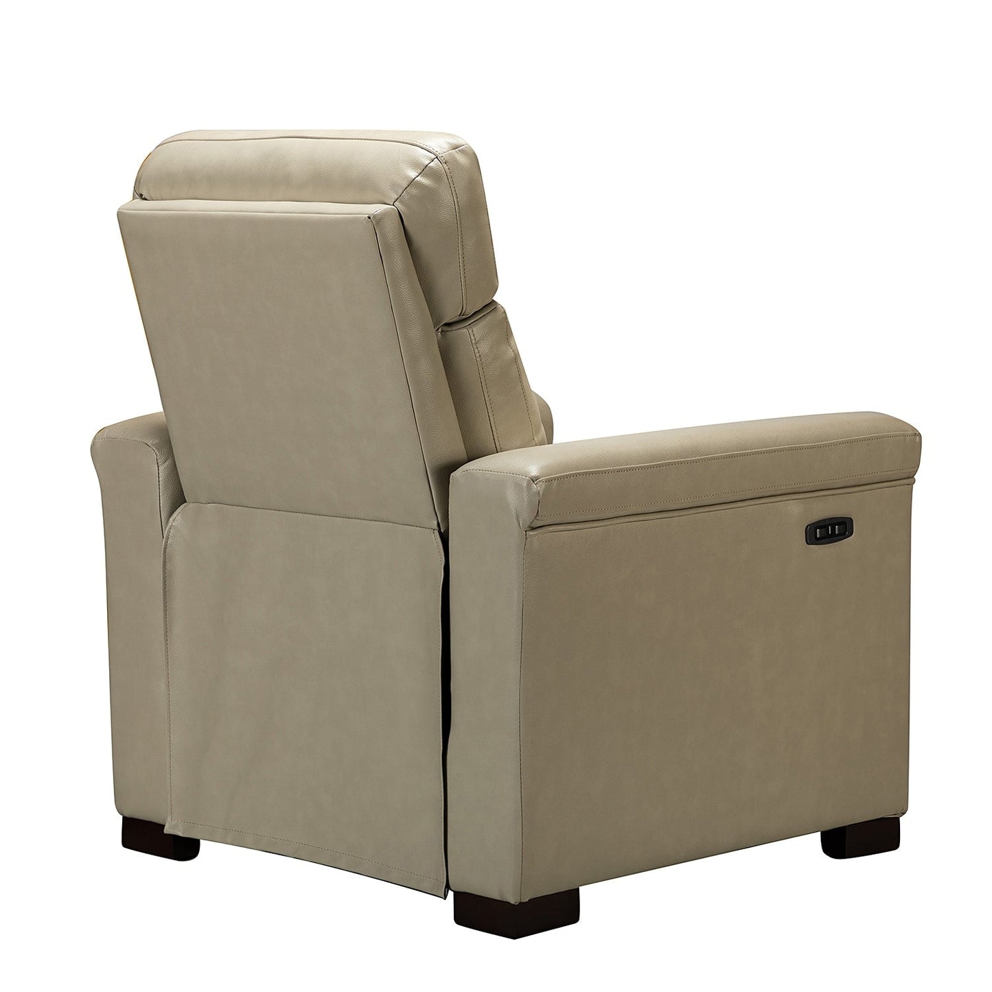 Poltrona reclinabile elettrica classica contemporanea Alicia da 34,65 pollici in vera pelle con porta USB (set da 2)